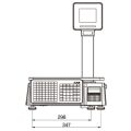 CAS CL3000 15KG 202DPI DİREKT TERMAL ETHERNET LCD EKRAN BOYUNLU BARKODLU TERAZİ