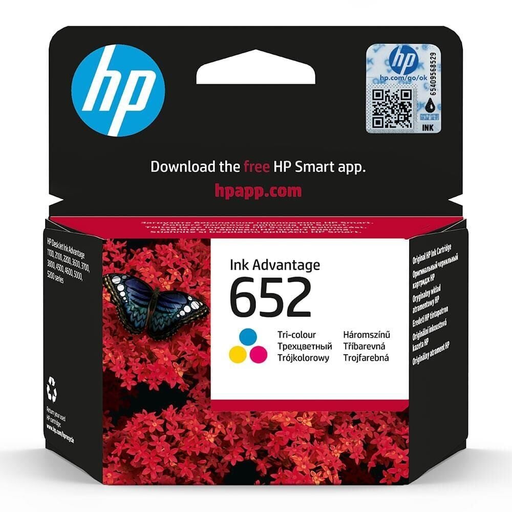 HP 652 RENKLİ MÜREKKEP KARTUŞU (F6V24AE)